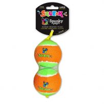 Spunky Pup Squeaky Large Tennis Balls 2-Pack, 2022
