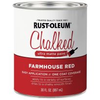 RUST-OLEUM Chalked Ultra Matte Paint, 329211, Farmhouse Red, 30 OZ