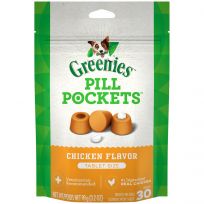 Greenies Pill Pockets Chicken Flavor Dog Treats, 10085266, 3.2 OZ Bag