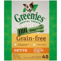 Greenies Grain Free Natural Dog Dental Care Dog Treats for Petite Dogs, 10122361, 27 OZ Bag