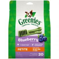 Greenies Natural Dental Care Dog Treats Blueberry Flavor for Petite Dogs, 10122446, 12 OZ Bag