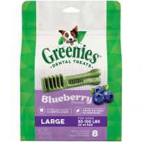Greenies Natural Dog Dental Care Dog Treats Blueberry Flavor for Large Dogs, 10122450, 12 OZ Bag