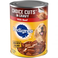 Pedigree CHOICE CUTS in Gravy Adult Canned Wet Dog Food with Beef, 10141821, 13.2 OZ Can