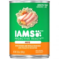 Iams Adult Soft Wet Dog Pat Food With Chicken and Whole Grain Rice, 10150559, 13 OZ Can