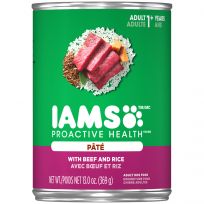 Iams Adult Soft Wet Dog Pat Food With Beef and Rice, 10150561, 13 OZ Can
