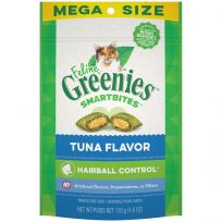 Greenies Hairball Control Crunchy and Soft Natural Cat Treats, Tuna Flavor, 10151765, 4.6 OZ Bag