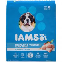 Iams Adult Healthy Weight Control Large Breed Dry Dog Food with Real Chicken, 10171504, 29.1 LB Bag