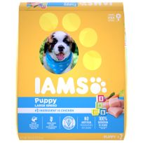IAMS Smart Dry Puppy Food with Real Chicken for Large Breed Puppies, 10171672, 30.6 LB Bag