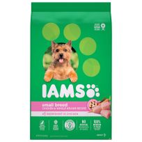 IAMS Adult Dry Dog Food with Real Chicken for Small Dogs, 10171715, 15 LB Bag