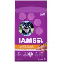 IAMS Mature Adult Dry Dog Food for Senior Dogs with Real Chicken, 10173571, 7 LB Bag