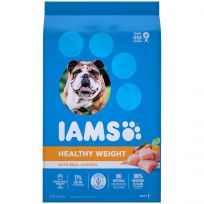 IAMS Adult Healthy Weight Control Dry Dog Food with Real Chicken, 10176605, 15 LB Bag