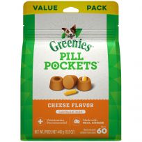 Greenies Pill Pockets Cheese Flavor Dog Treats, 10177187, 15.8 OZ Bag