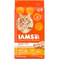 IAMS Adult Healthy Dry Cat Food with Chicken Cat Kibble, 10178072, 3.5 LB Bag