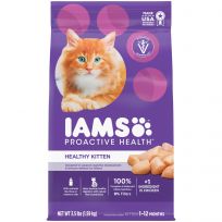 IAMS Healthy Kitten Dry Cat Food with Chicken Kibble, 10178086, 3.5 LB Bag