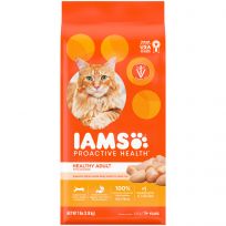 IAMS Adult Healthy Dry Cat Food with Chicken Cat Kibble, 10178297, 7 LB Bag
