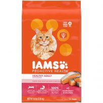 IAMS Adult Healthy Dry Cat Food with Salmon Cat Kibble, 10178714, 16 LB Bag
