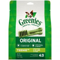 Greenies Original Natural Dental Care Dog Treats for Teenie Dogs, 10197559, 12 OZ Bag