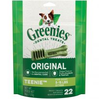 Greenies Original Natural Dental Care Dog Treats for Teenie Dogs, 10197567, 6 OZ Bag