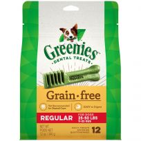Greenies Grain Free Natural Dental Care Dog Treats for Regular Dogs, 10197579, 12 OZ Bag