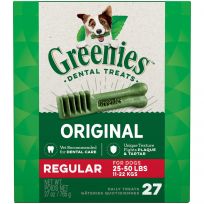Greenies Original Natural Dog Dental Care Dog Treats for Regular Dogs, 10212101, 27 OZ Bag