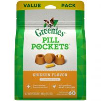 Greenies Pill Pockets Chicken Flavor Dog Treats, 10217090, 15.8 OZ Bag