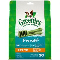 Greenies Natural Dental Care Dog Treats Fresh Flavor for Petite Dogs, 10217281, 12 OZ Bag