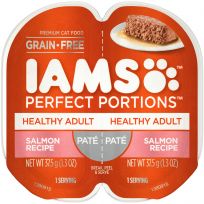 IAMS Healthy Adult Grain Free Wet Cat Food Paté Salmon Recipe, 10218584, 1.3 OZ Pouch