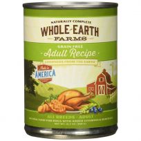 Whole Earth Farms Grain Free Adult REcipe with Liver & Vegetable, 8854753, 12.7 OZ Can