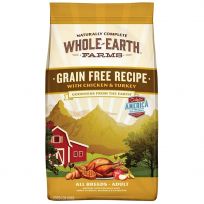 Whole Earth Farms Grain Free Recipe with Chicken & Turkey, 8855361, 25 LB Bag