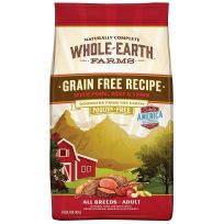 Whole Earth Farms Grain Free Recipe with Pork, Beef & Lamb, 8855408, 25 LB Bag