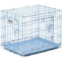 Precision Pet 2 Door Dog Crate, 7011312D, Blue, 24 IN x 18 IN x 19 IN