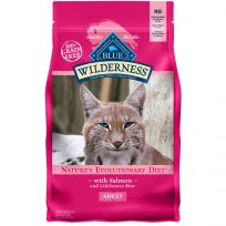 Blue Wilderness High Protein, Natural Adult Dry Cat Food with Salmon, 800285, 5 LB Bag