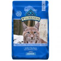 Blue Wilderness High Protein, Natural Adult Indoor Cat Food with Chicken, 800307, 11 LB Bag