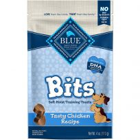 Blue Bits Soft-Moist Training Dog Treats with Chicken, 802355, 4 OZ Bag
