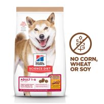 Hill's Science Diet Adult 1-6 No Corn, Wheat or Soy Dry Dog Food, Chicken, 604931, 4 LB Bag