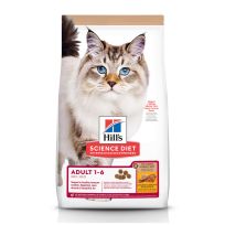 Hill's Science Diet Adult 1-6 No Corn, Wheat or Soy Dry Cat Food, Chicken, 604953, 3.5 LB Bag