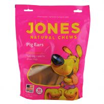 Jones Natural Chews Standard Pig Ears 10-Pack, 00197, 3 OZ