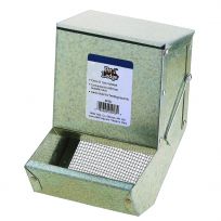 Pet Lodge Metal Small Animal Feeder with Lid and Sifter Bottom, 5 IN, AF5SL