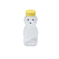 Little Giant Plastic Bear Bottle Case of 12 bottles with lids, HBEAR12, 12 OZ