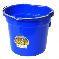 Little Giant Flat Back Plastic Bucket, Blue, P20FBBLUE, 20 Quart