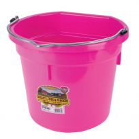 Little Giant Flat Back Plastic Bucket, Hot Pink, P20FBHOTPINK, 20 Quart