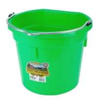 Little Giant Flat Back Plastic Bucket, Lime Green, P20FBLIMEGREEN, 20 Quart