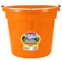 Little Giant Flat Back Plastic Bucket, Orange, P20FBORANGE, 20 Quart