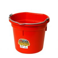 Little Giant Flat Back Plastic Bucket, Red, P20FBRED, 20 Quart