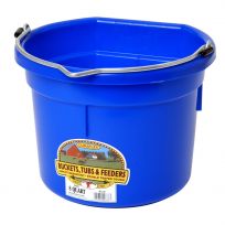 Little Giant Flat Back Plastic Bucket, Blue, P8FBBLUE6, 8 Quart