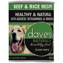 Dave's Pet Food Beef And Rice Food, 529-014-15, 13.2 OZ Can