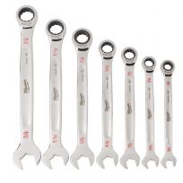 Milwaukee Tool Ratcheting Combination Wrench Set, SAE, 7-Piece, 48-22-9406