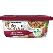 PURINA Beneful Dog Food Prepared Meals Beef Stew, 10 OZ Tub
