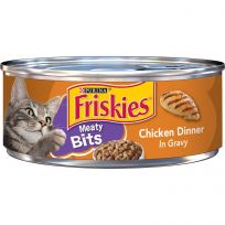 PURINA Friskies Meaty Bits With Chicken Dinner In Gravy Cat Food, 5.5 OZ Can