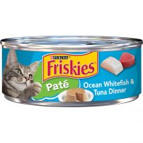PURINA Friskies Pate Ocean Whitefish & Tuna Dinner Cat Food, 5.5 OZ Can